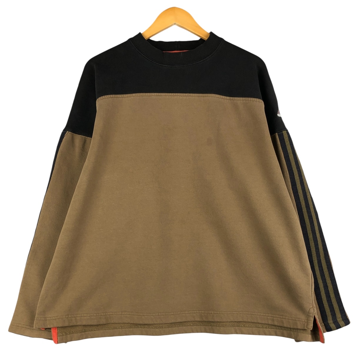 古着 00年代 アディダス adidas ツートン ワンポイントロゴスウェットシャツ トレーナー メンズXL相当/eaa603782