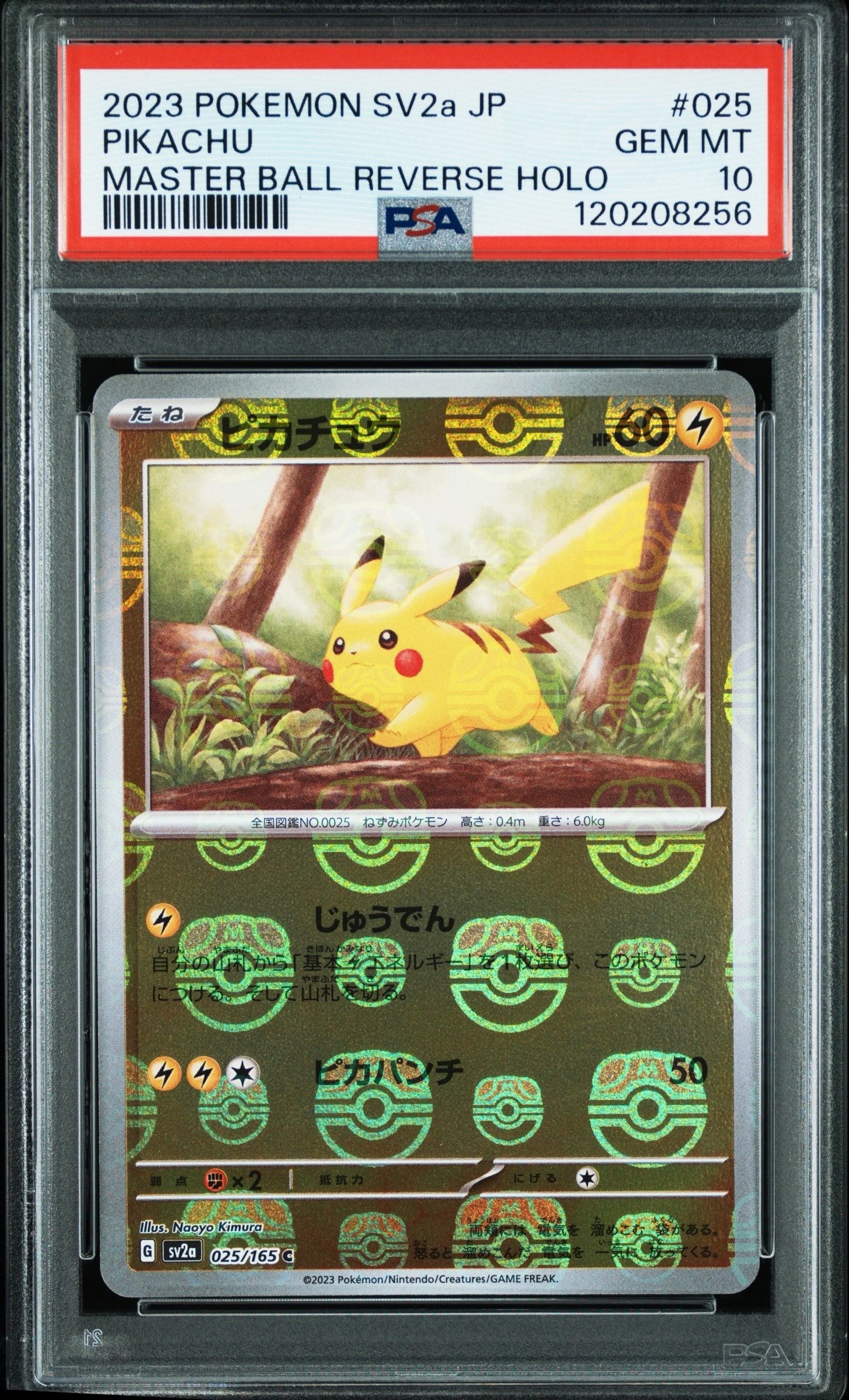 ピカチュウ C: マスターボールミラー (マスボピカチュウ) [SV2a 025/165](強化拡張パック「ポケモンカード151」)