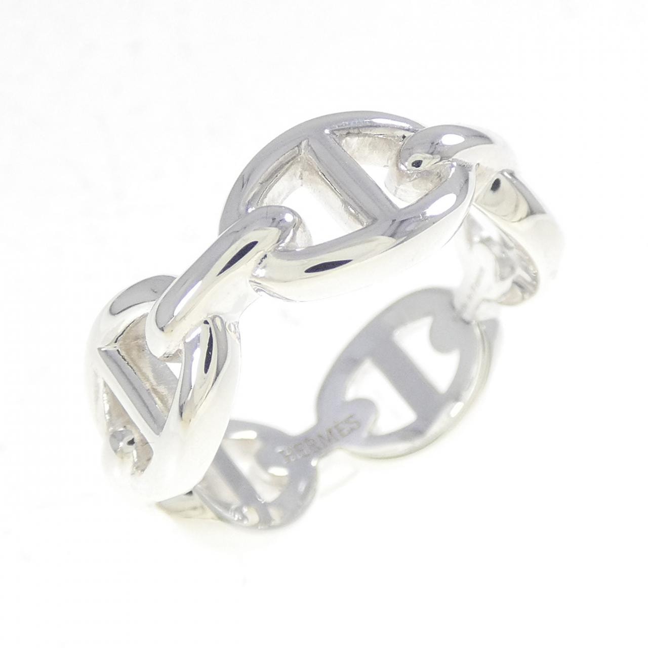 Hermes Chaine D'ancre Enchainee Ring PM "Silver"
