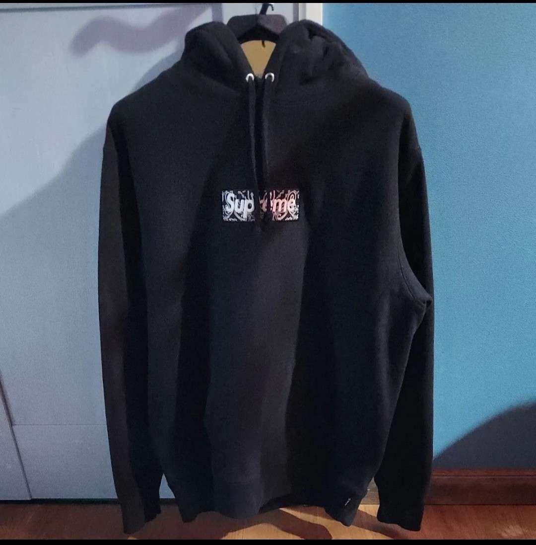 Supreme Bandana Box Logo Hooded Sweatshirt "Black"