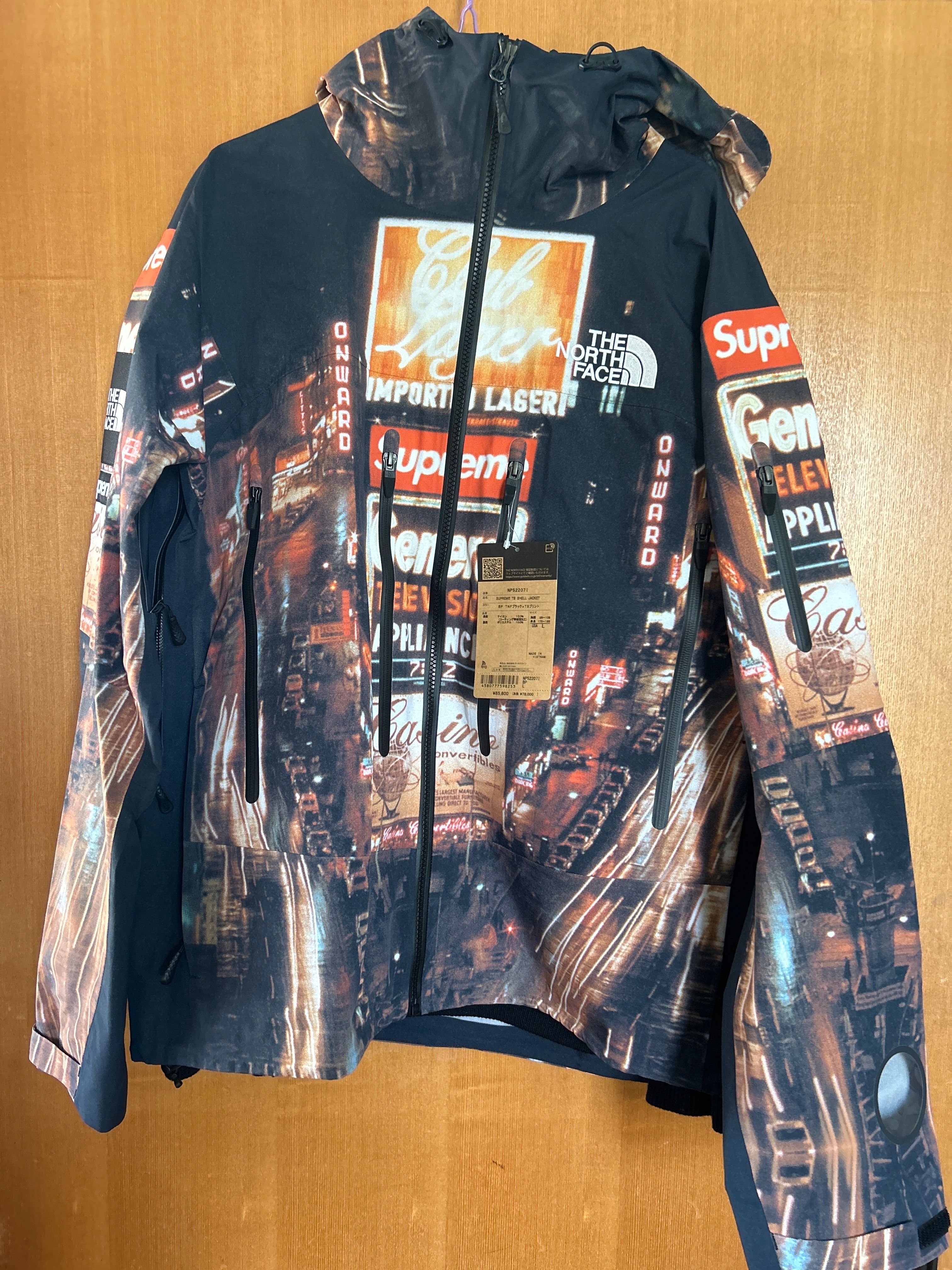 Supreme x The North Face Taped Seam Shell Jacket "Times square" NP52207I x NF0A82RK
