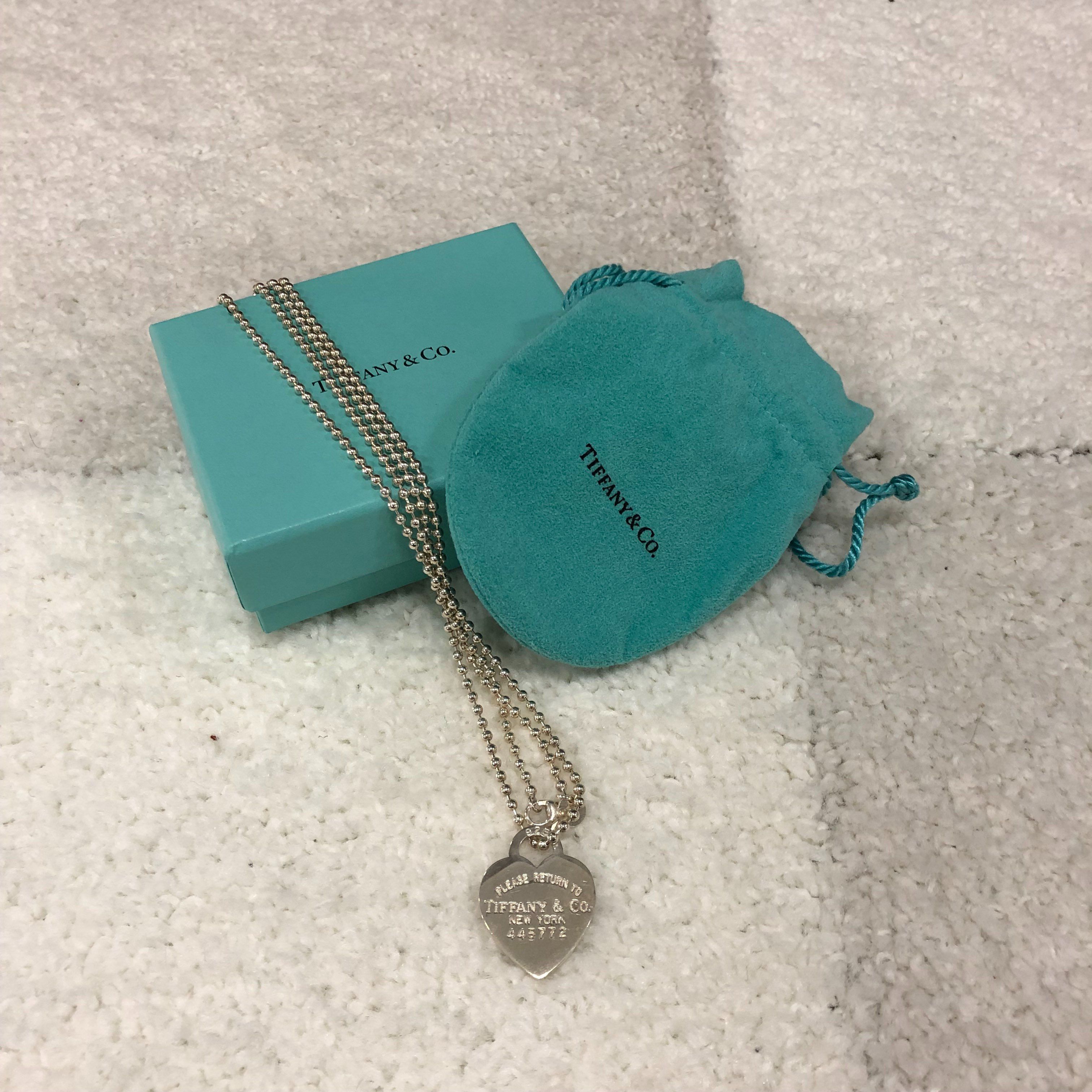 Tiffany & Co. Return to Tiffany Heart Tag Necklace "Silver"