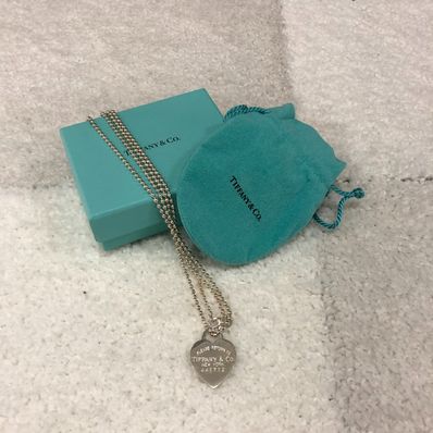 Tiffany & Co. Return to Tiffany Heart Tag Necklace "Silver"