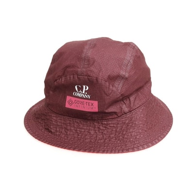 【中古】シーピーカンパニー C.P.Company GORE-TEX INFINIUM リップストップナイロン バケットハット 帽子 レッドパープル【サイズL】【メンズ】