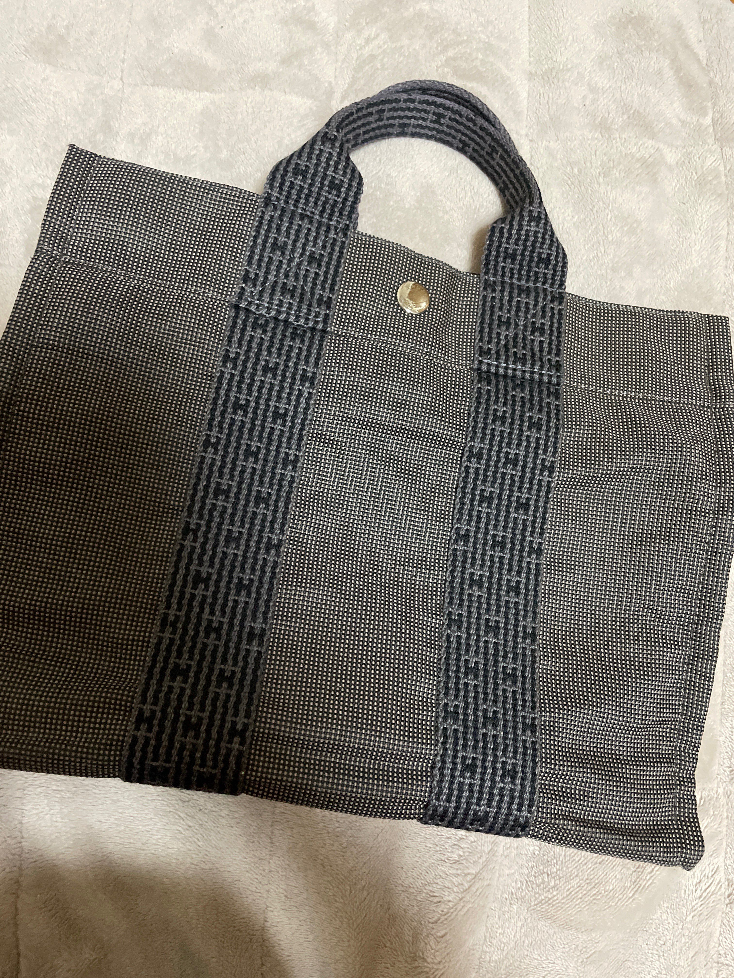 Hermes Her Line PM Canvas Tote Bag "Gray"
