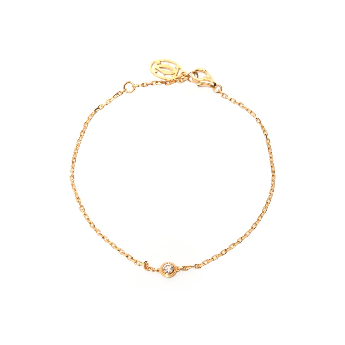 カルティエ CARTIER ダムール ブレスレット Au750 イエローゴールド/箱付属 ブレスレット【中古】