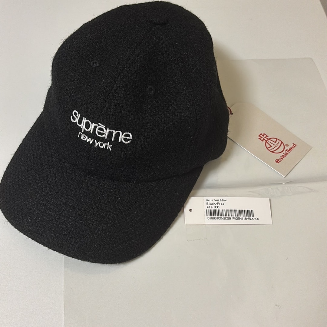 Supreme x Harris Tweed 6-Panel "Black"