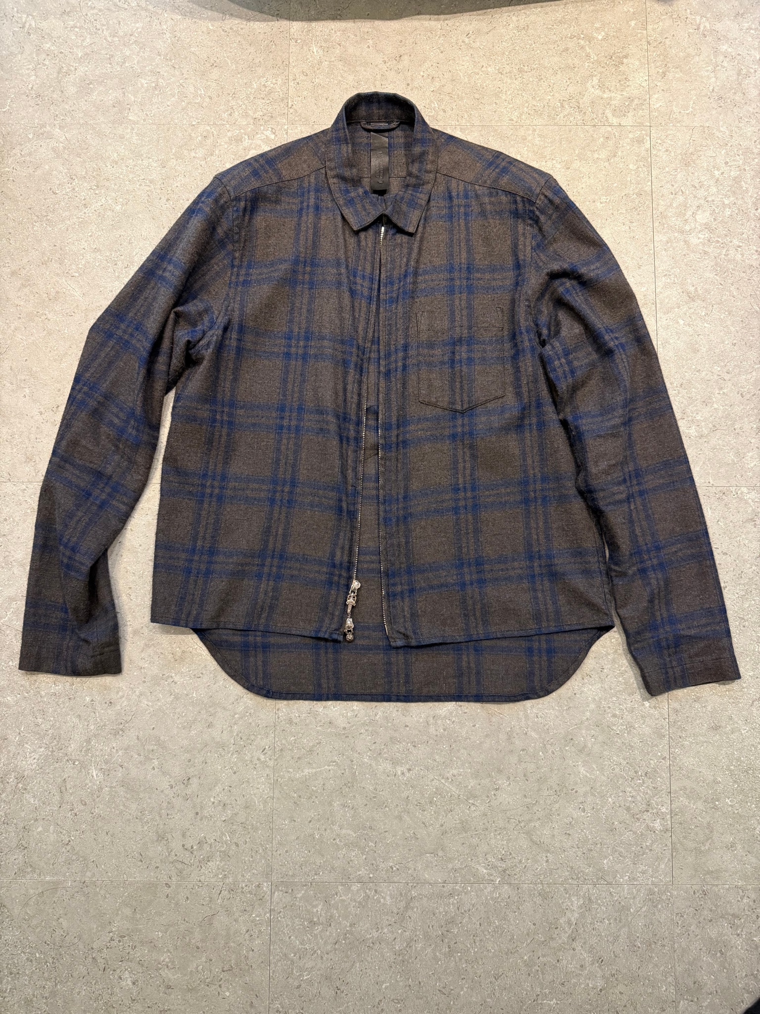 CHROME HEARTS Y NOT HEYWOOD Zip Up Check Shirt