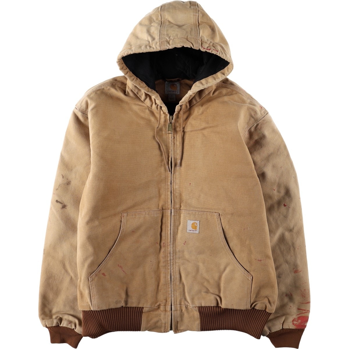 古着 カーハート Carhartt アクティブジャケット 中綿入り ダックフルジップパーカー メンズL相当/eaa675597
