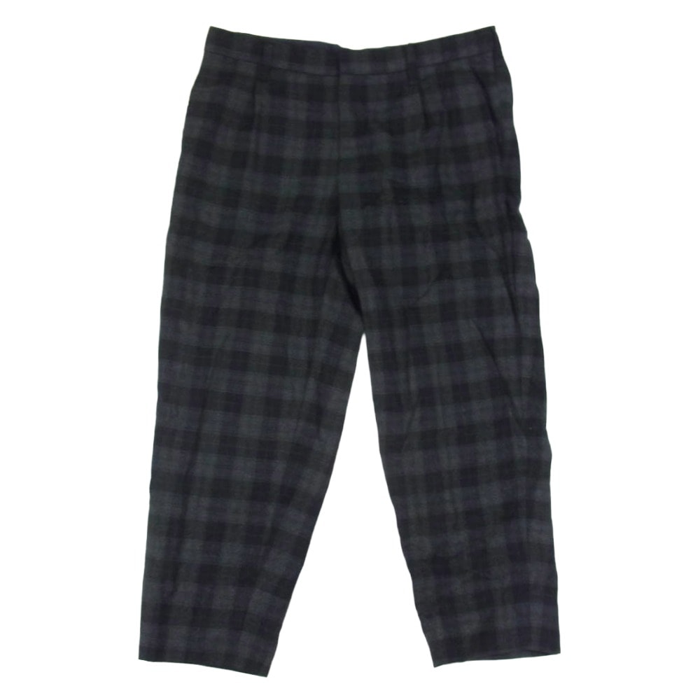 kolor カラー パンツ 15AW 15WCM-P20144S チェック柄 ウール テーパード スラックスパンツ ブラック系 2【中古】