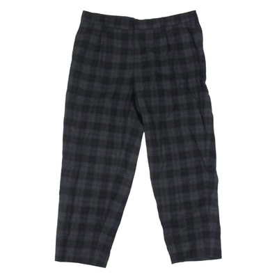 kolor カラー パンツ 15AW 15WCM-P20144S チェック柄 ウール テーパード スラックスパンツ ブラック系 2【中古】