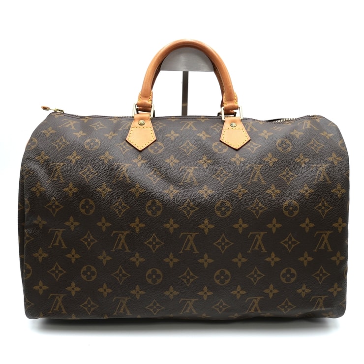 LOUIS VUITTON(ルイ・ヴィトン)スピーディ35 ヴィンテージ ハンドバッグ ボストンバッグ モノグラム ブラウン PVCキャンバス ヌメ革 ゴールド金具 レディース M41524【中古】