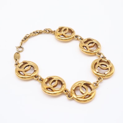 CHANEL シャネル ココマーク 1983 ブレスレット 6連 GP - ブレスレット ゴールド GP レディース