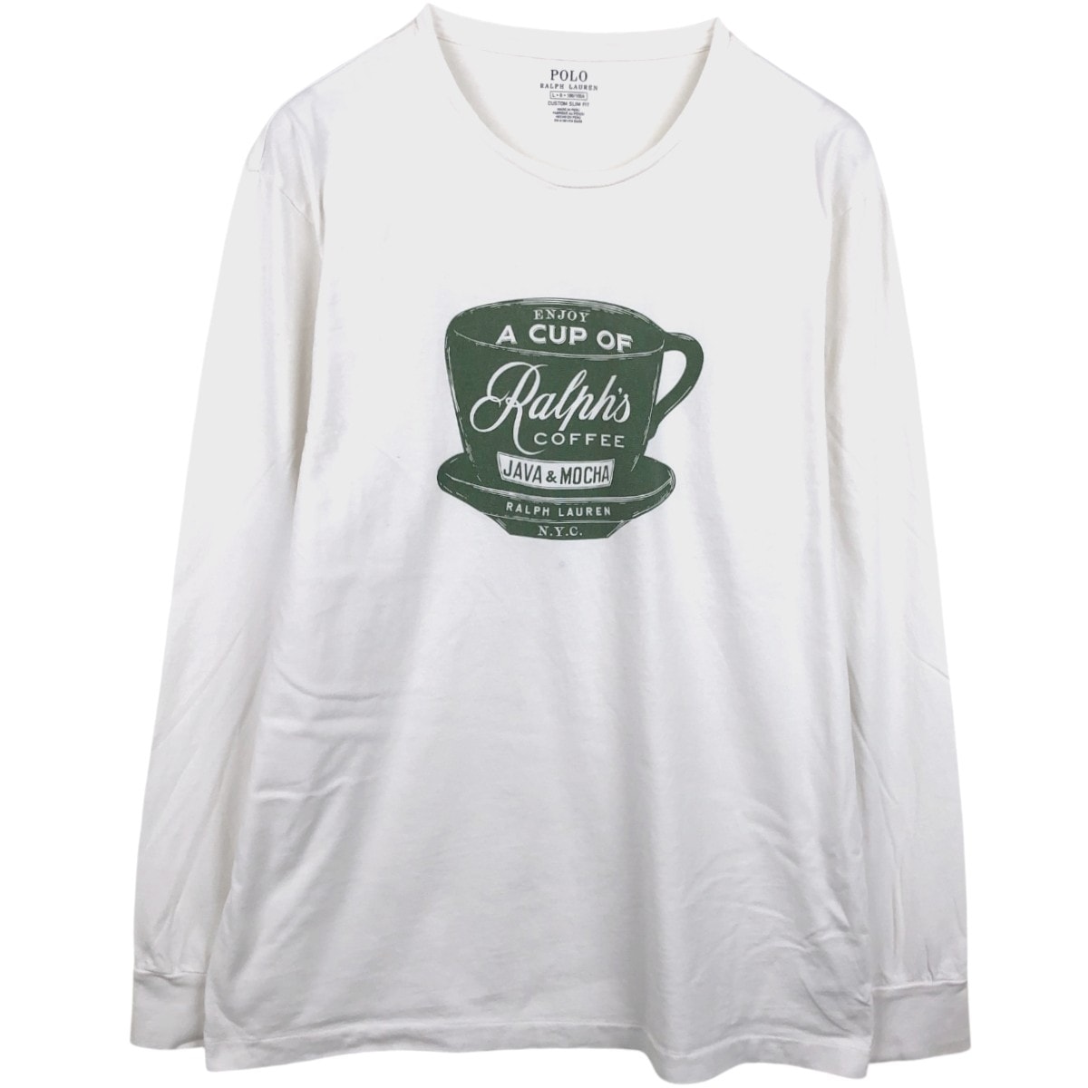 古着 ラルフローレン Ralph Lauren POLO RALPH LAUREN CUSTOM SLIM FIT ロングTシャツ ロンT メンズL相当/eaa685606