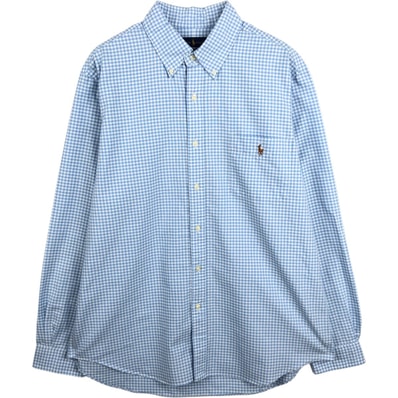 古着 ラルフローレン Ralph Lauren CLASSIC FIT ギンガムチェック 長袖 ボタンダウンチェックシャツ メンズXL相当/eaa678000