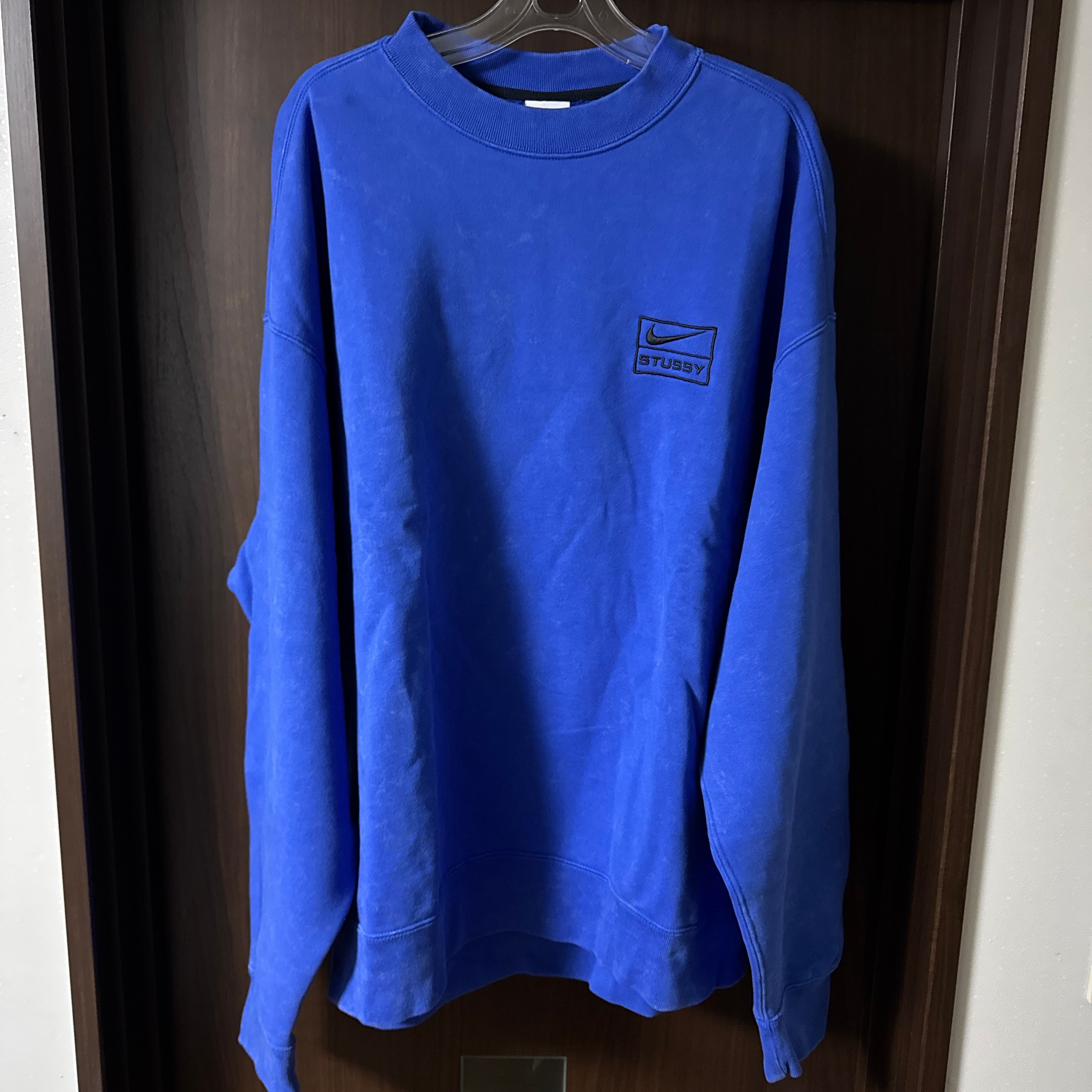 Stussy x Nike Acid Wash Crew (US Size) "Blue" DR4024-480