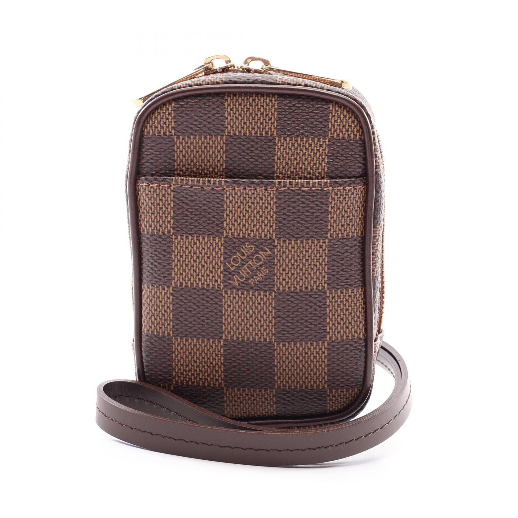 ルイ・ヴィトン LOUIS VUITTON エテュイ オカピPM ポーチ バッグ レザー PVC ダミエ エベヌ レディース ブラウン系 N61738 【中古】