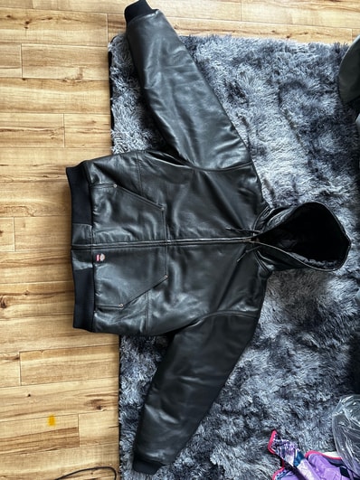 Supreme x Dickies Hooded Leather Work Jacket "Black"