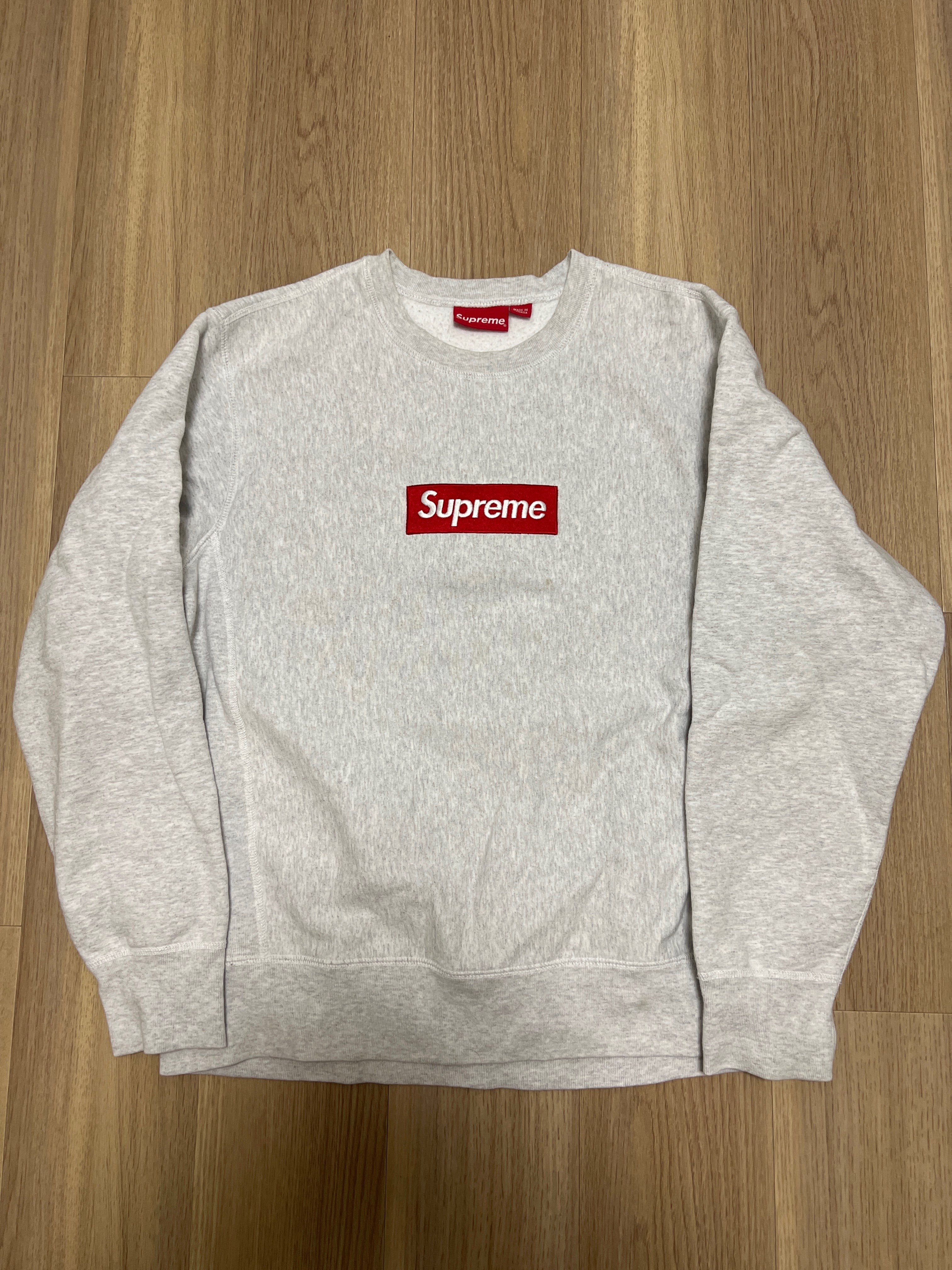 Supreme Box Logo Crewneck Sweatshirt "Ash Grey" (18FW)