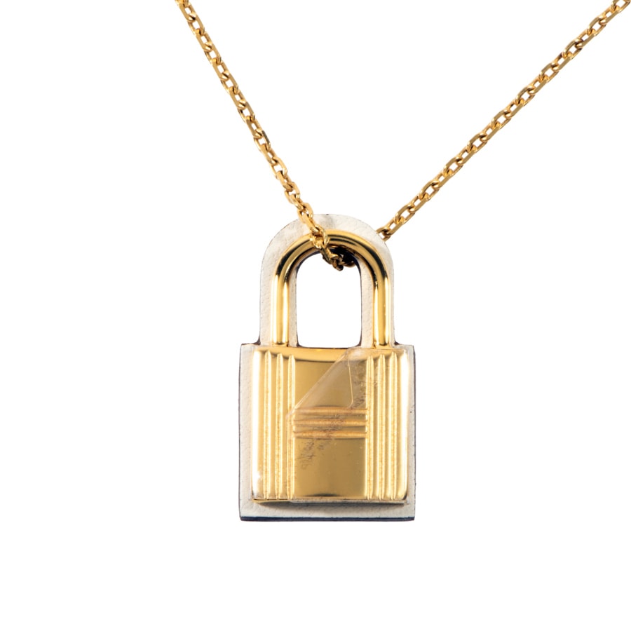 【未使用】HERMES エルメス オーケリーPM ペンダント ネックレス ゴールド ホワイト Z刻印(2021年)【中古】