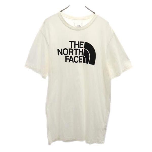 THE NORTH FACE ノースフェイス プリント 半袖 Tシャツ XL ホワイト系 アウトドア