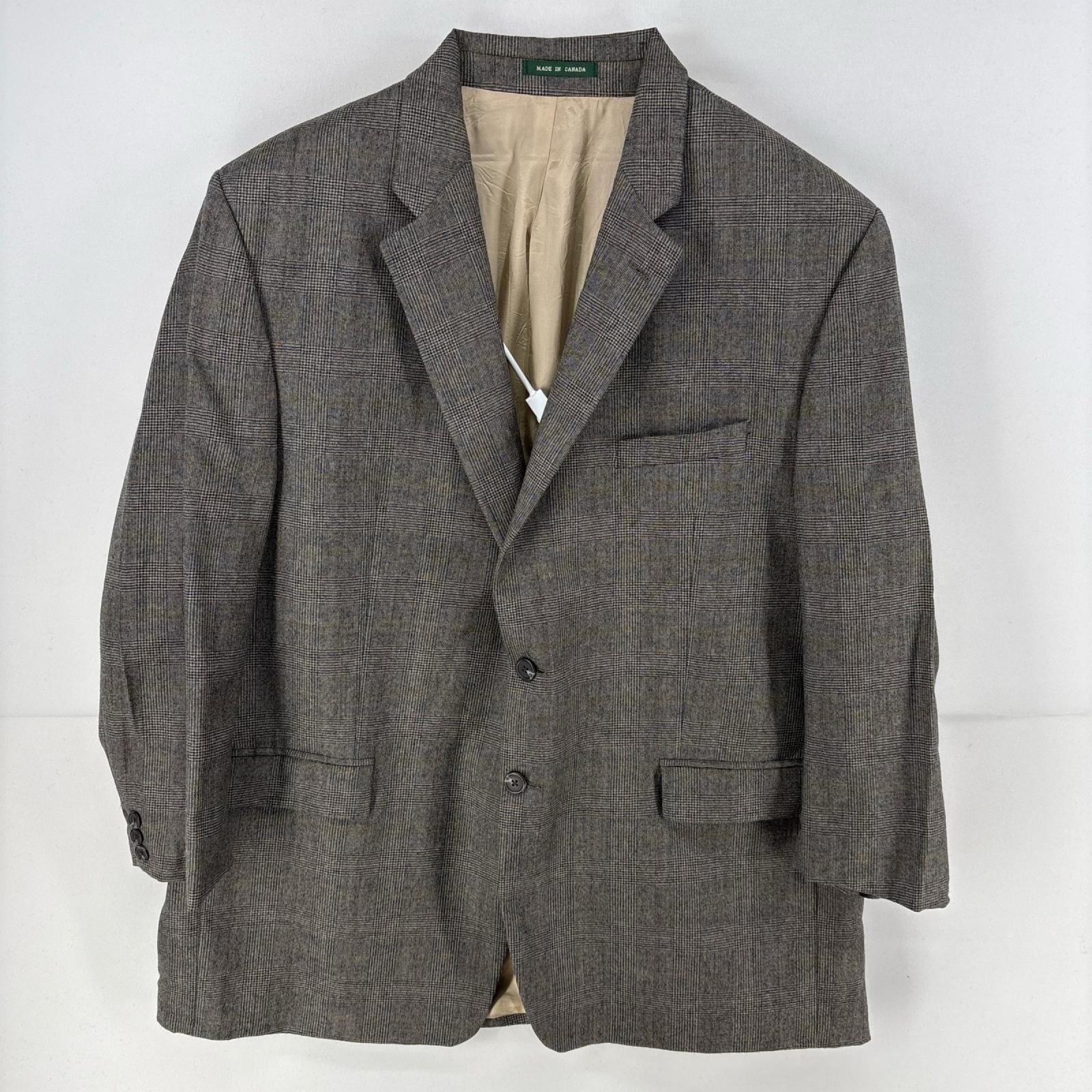 古着 ローレンラルフローレン LaurenRalphLauren ジャケット テーラード ブレザー 大きいサイズ 48R グレー チェック メンズ