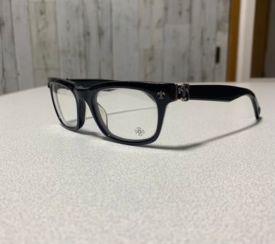 クロムハーツ ブラック 伊達メガネ アイウェア GITTIN ANY