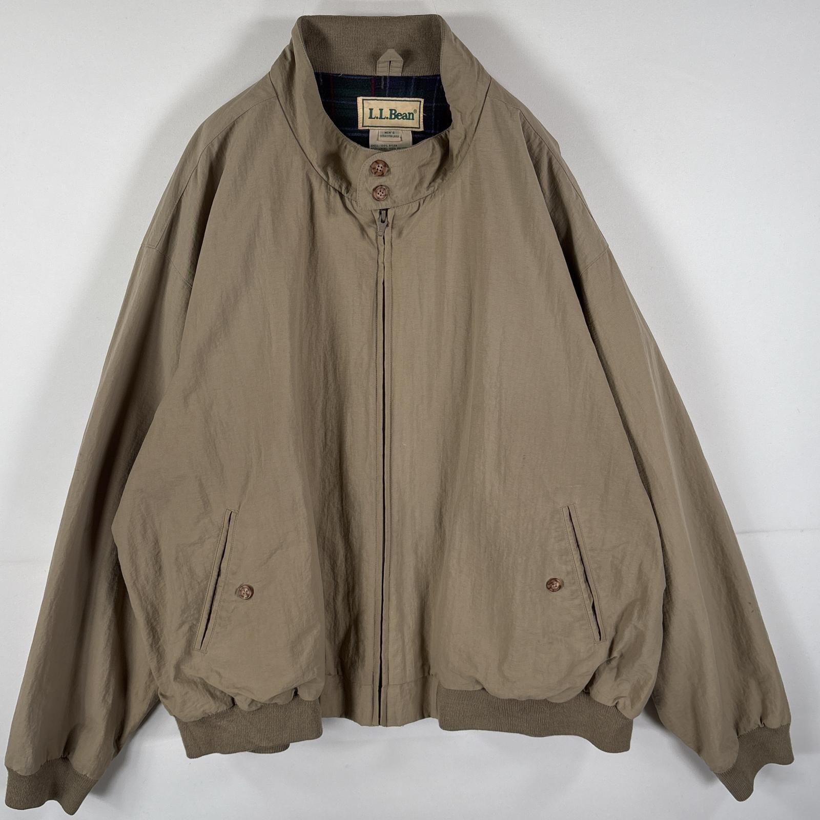 古着 80's/80年代 ヴィンテージ エルエルビーン L.L.Bean スイングトップ ハリントンジャケット 裏地チェック L  ベージュ メンズ