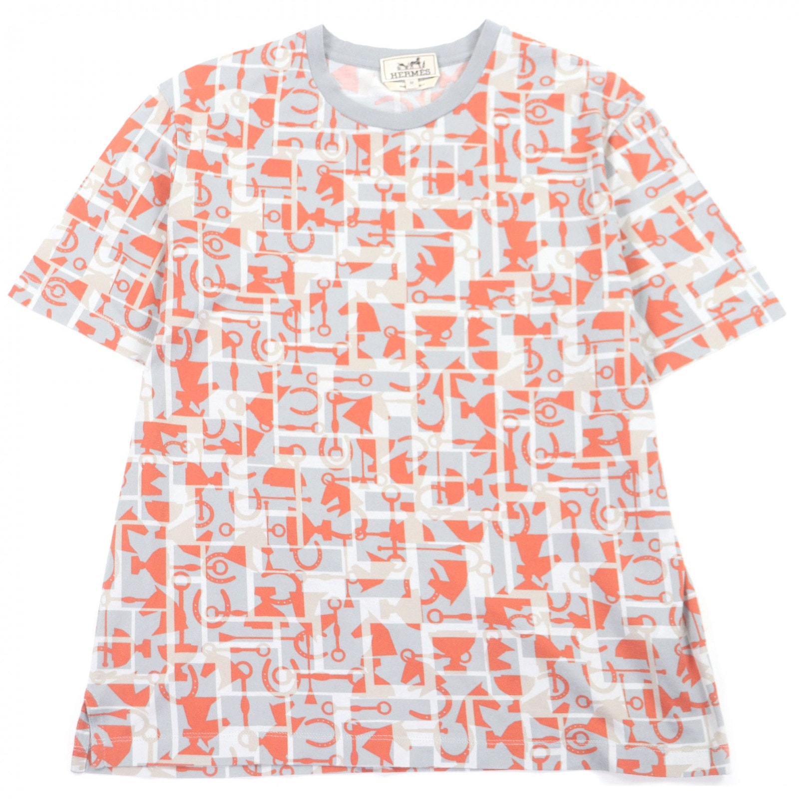 美品 エルメス 半袖Tシャツ グレー メンズ M