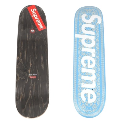 【中古】【未使用】シュプリーム Supreme 2021年秋冬 Celtic Knot Skateboard スケートボード デッキ スケボー ライトブルー【サイズ8.25×32】【メンズ】