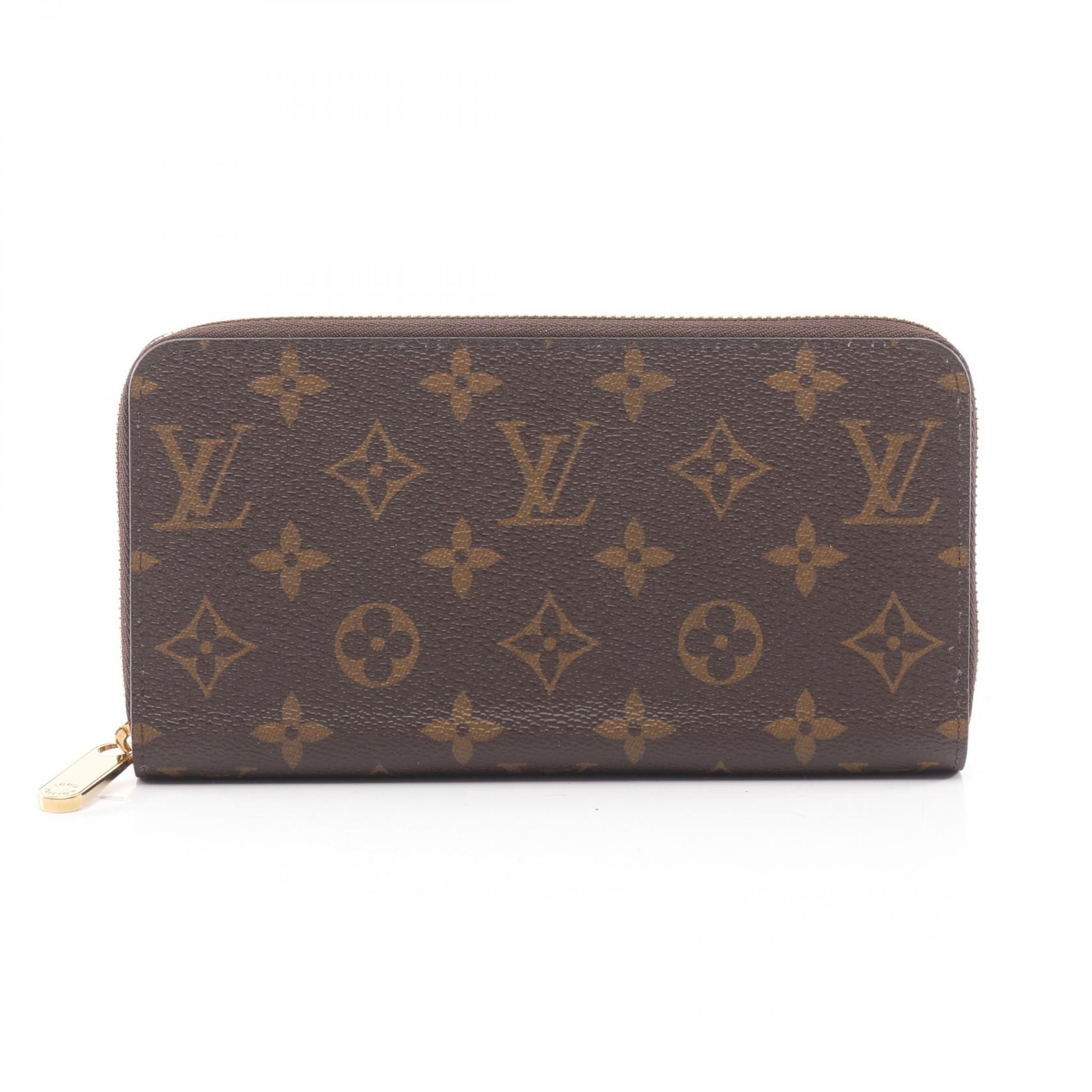 ルイ・ヴィトン LOUIS VUITTON ジッピーウォレット ラウンド長財布 財布 レザー PVC モノグラム ローズバレリーヌ レディース ブラウン系 / ピンク系 M41894 【中古】