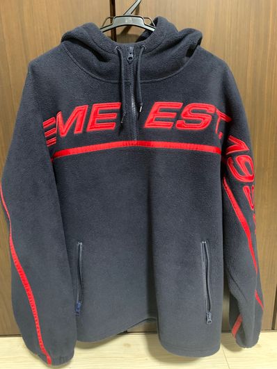 Supreme Polartec® Half Zip Hooded Sweatshirt "Navy"