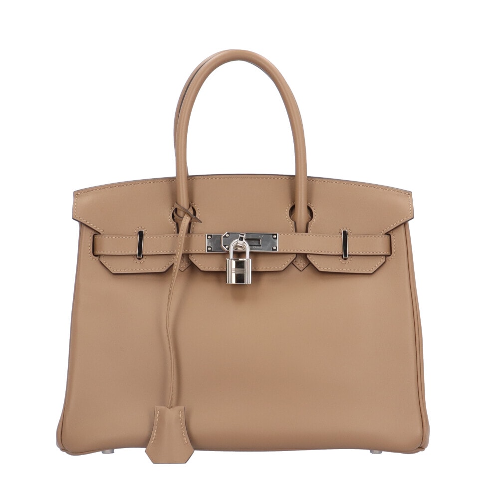 エルメス バーキン30 ハンドバッグ レザー ベージュ レディース HERMES  中古