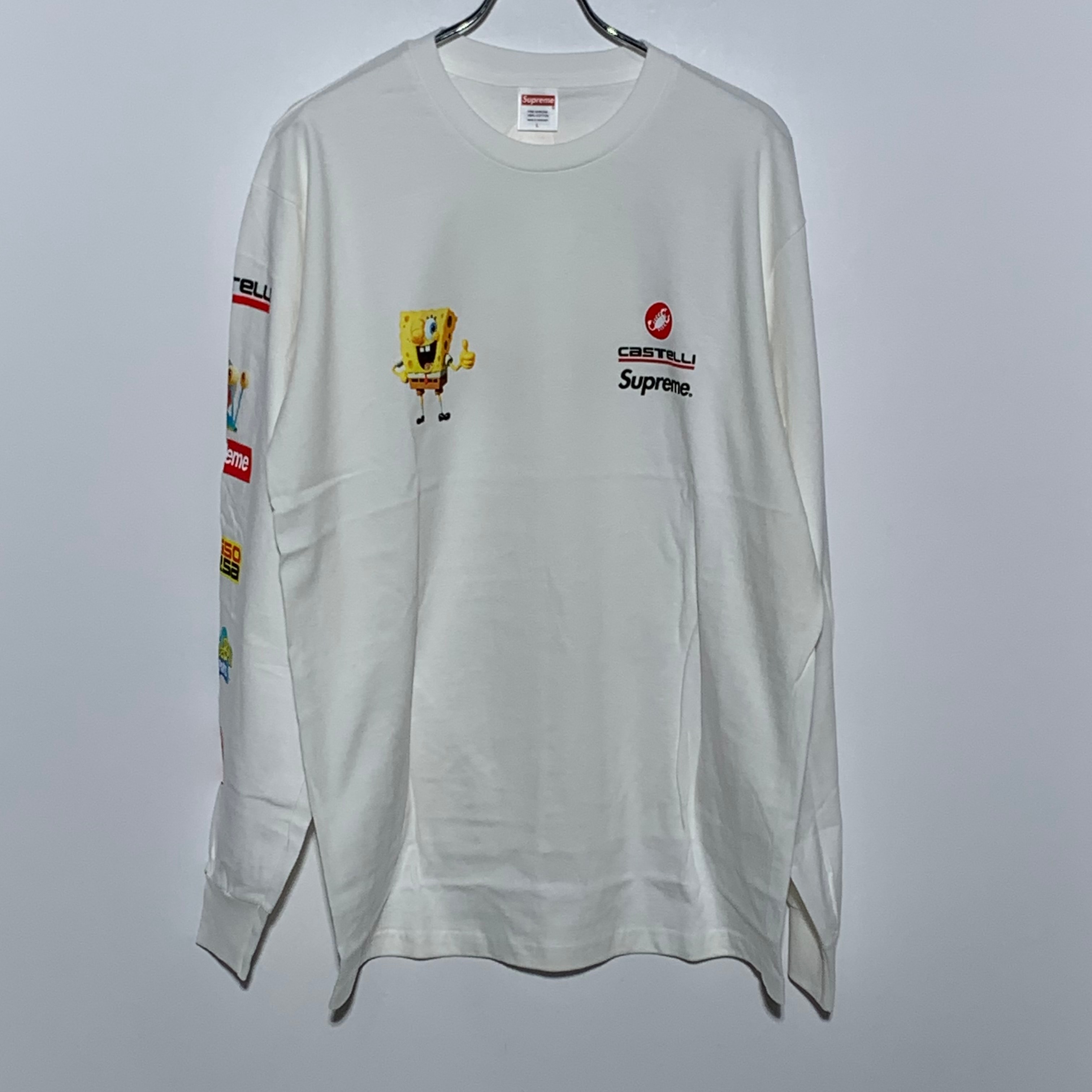Supreme x SpongeBob Castelli Racing L/S Tee "White"