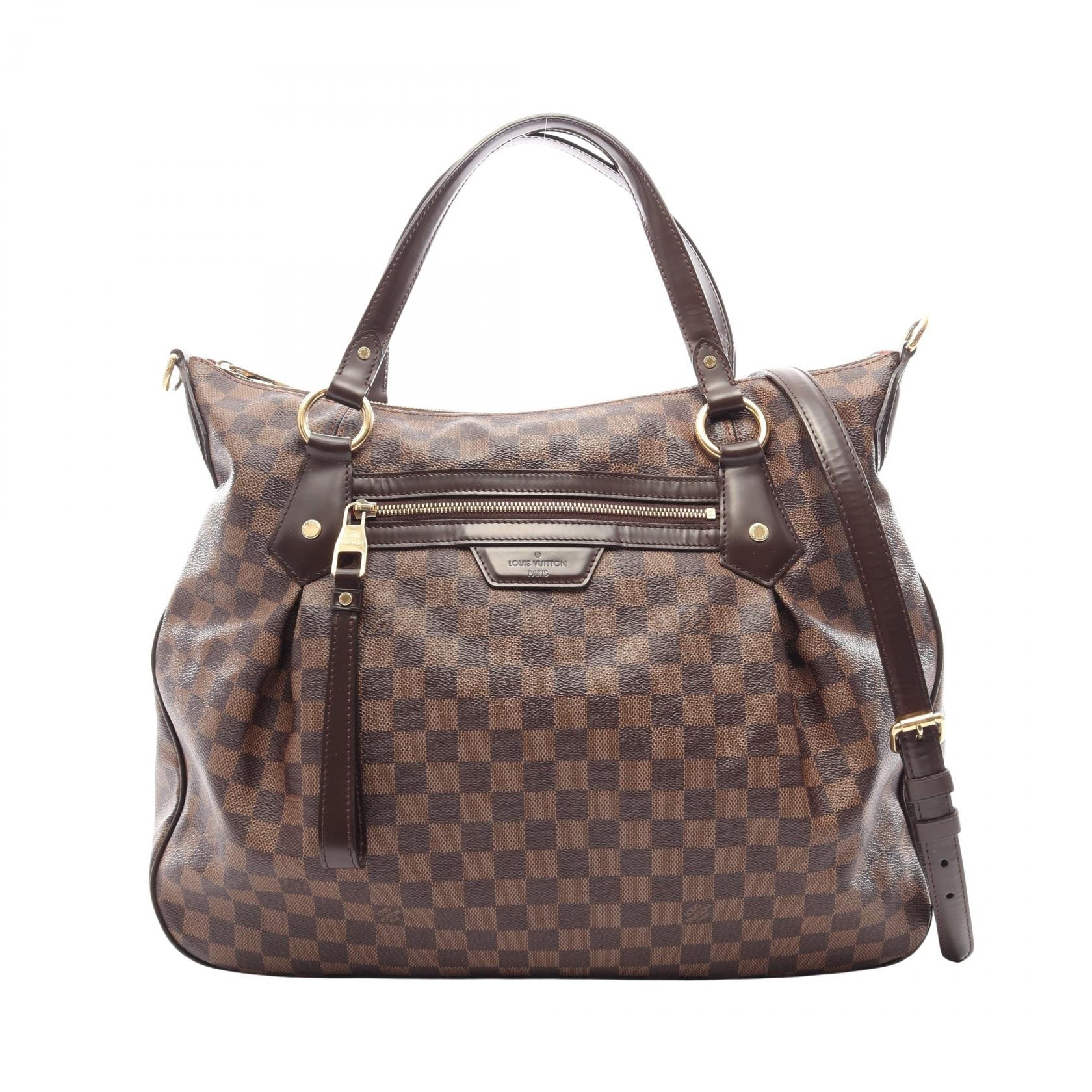 ルイ・ヴィトン LOUIS VUITTON イーヴォラGM 2WAY ハンドバッグ バッグ PVCコーティングキャンバス レザー ダミエ エベヌ レディース ブラウン系 N41132 【中古】