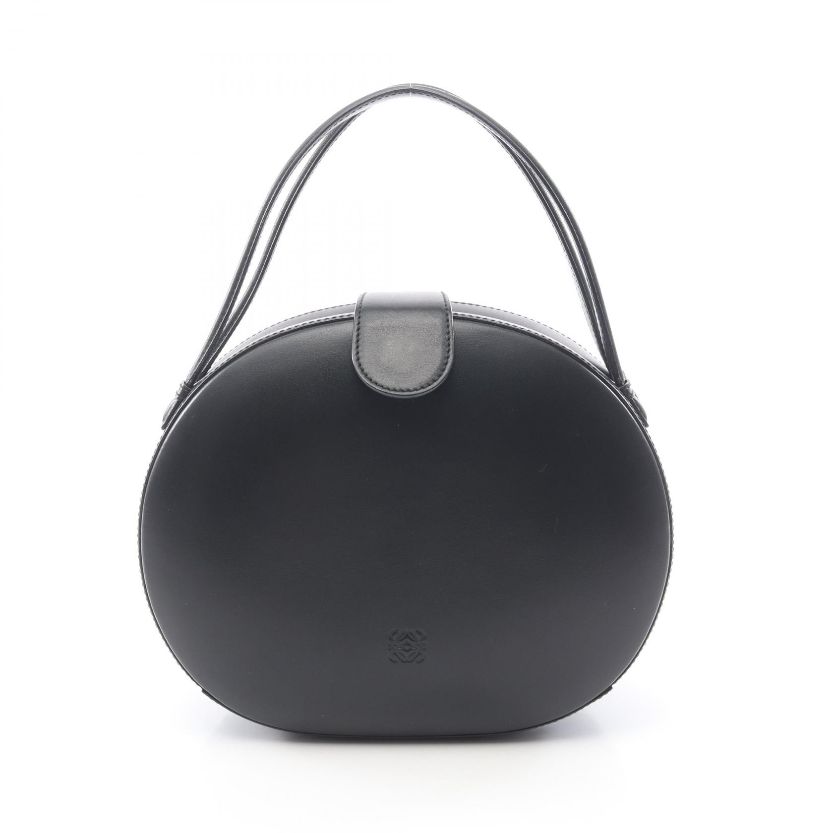 ロエベ LOEWE アナグラム ハンドバッグ バッグ レザー レディース ブラック系 【中古】