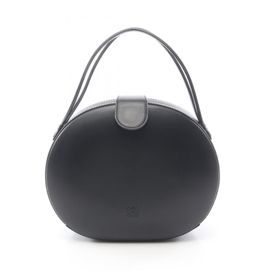 ロエベ LOEWE アナグラム ハンドバッグ バッグ レザー レディース ブラック系 【中古】