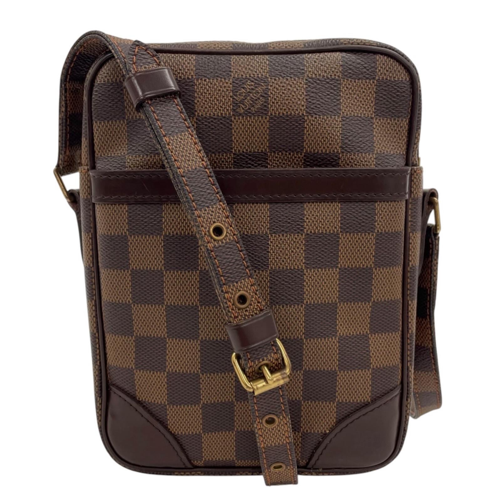 ルイヴィトン ダヌーブSPO ダミエ ショルダーバッグ ダミエキャンバス N48063 ブラウン レディース LOUIS VUITTON 中古