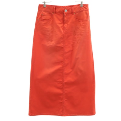 GAP ギャップ ロング丈 タイトスカート M 朱色