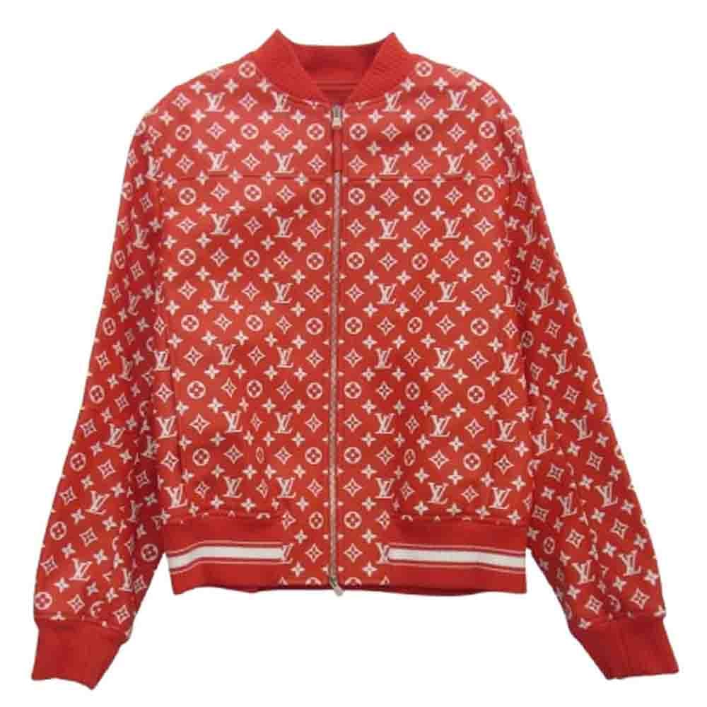 Supreme シュプリーム レザージャケット 17AW HDL90ED0S × LOUIS VUITTON ルイヴィトン LV Leather Baseball Jacket モノグラム レザー ベースボール ジャケット ブルゾン【中古】