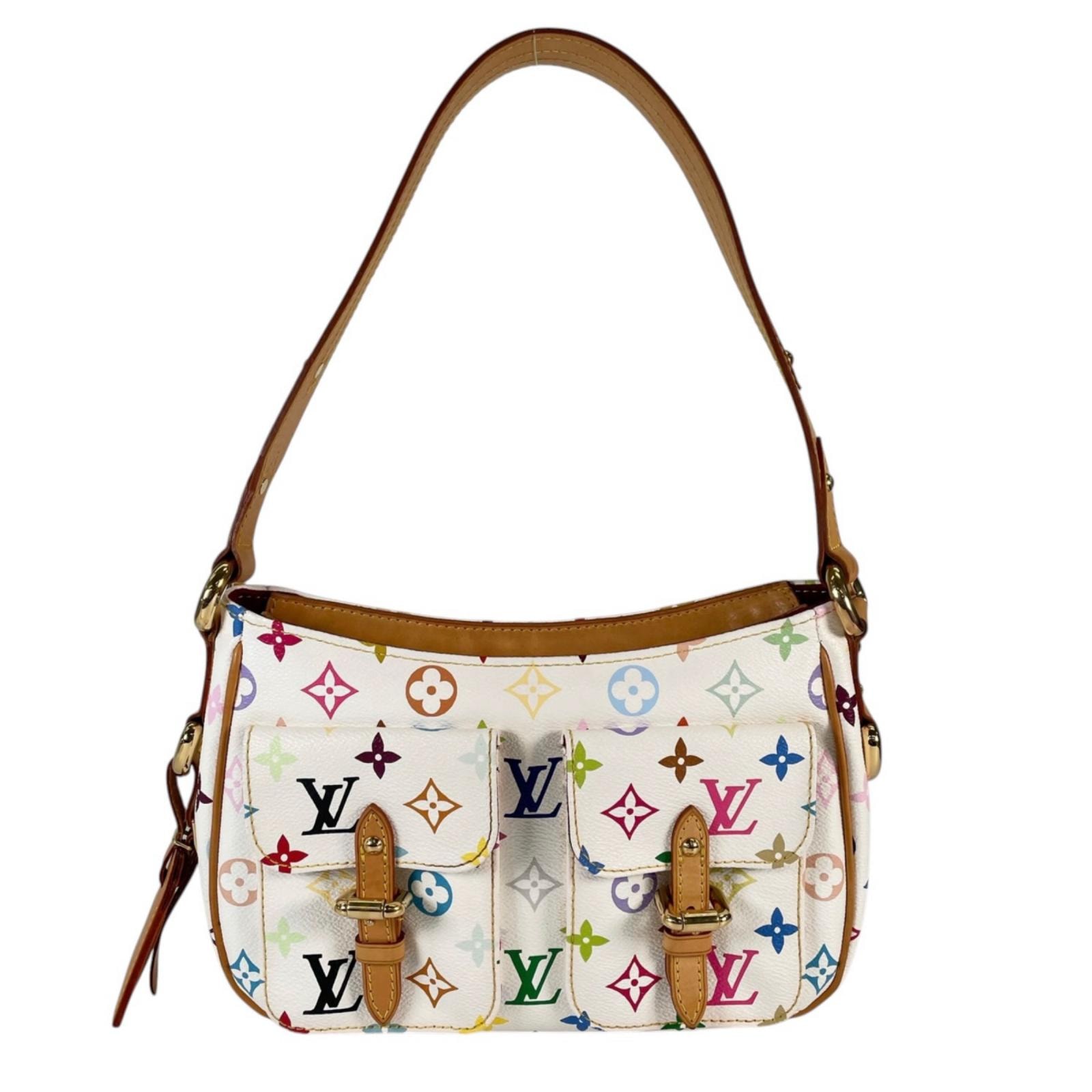 ルイヴィトン ロッジPM モノグラムマルチカラー ショルダーバッグ モノグラムマルチカラー M40053 ホワイト レディース LOUIS VUITTON  中古