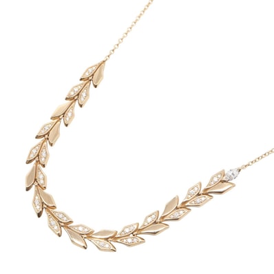 ティファニー TIFFANY&CO ヴィクトリアヴァイン ダイヤ ネックレス ネックレス ジュエリー K18PG(ピンクゴールド) ダイヤモンド レディース ゴールド系 / クリア系 【中古】