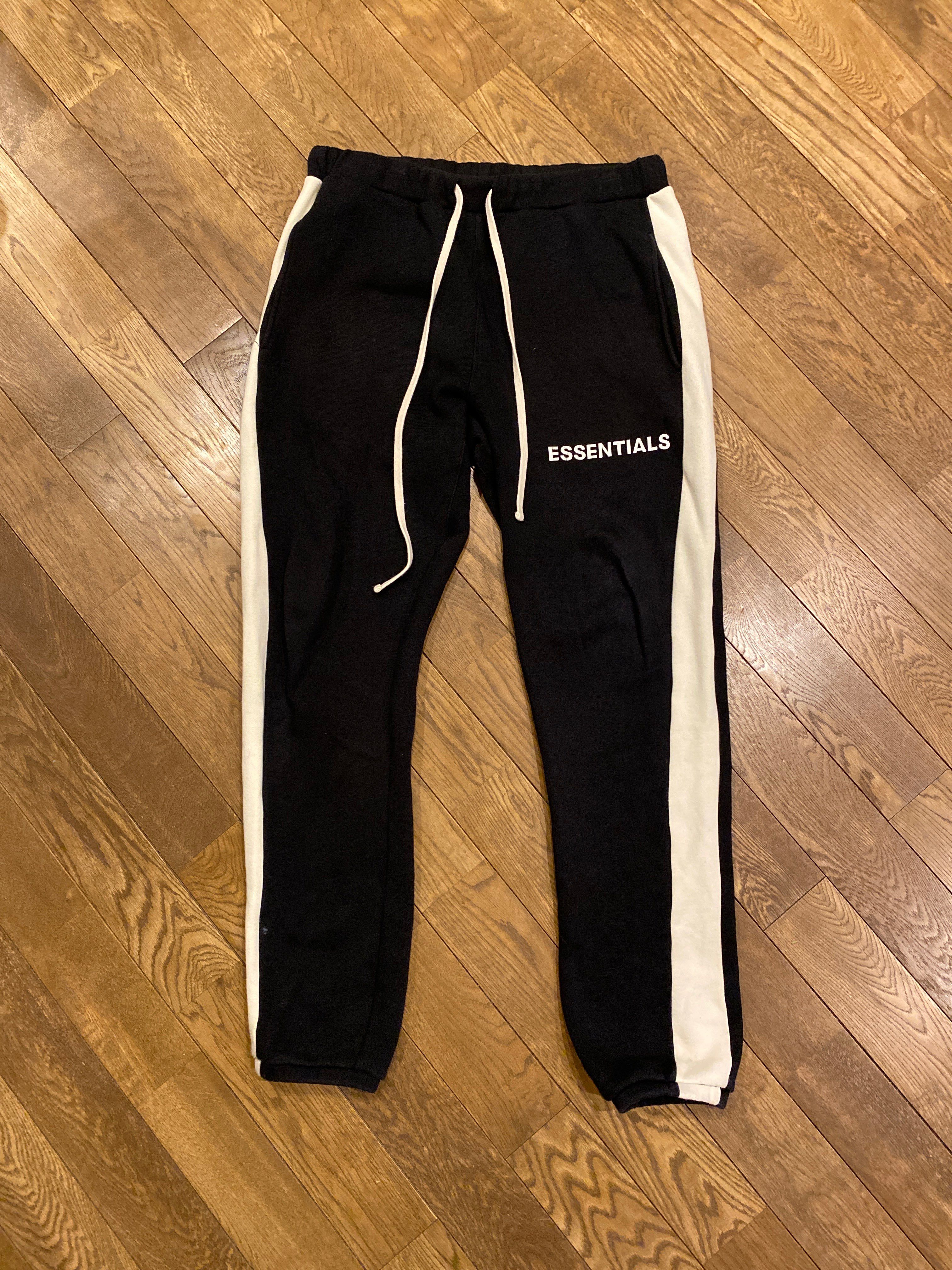 FEAR OF GOD Essentials Side Stripe Sweatpants "Black"