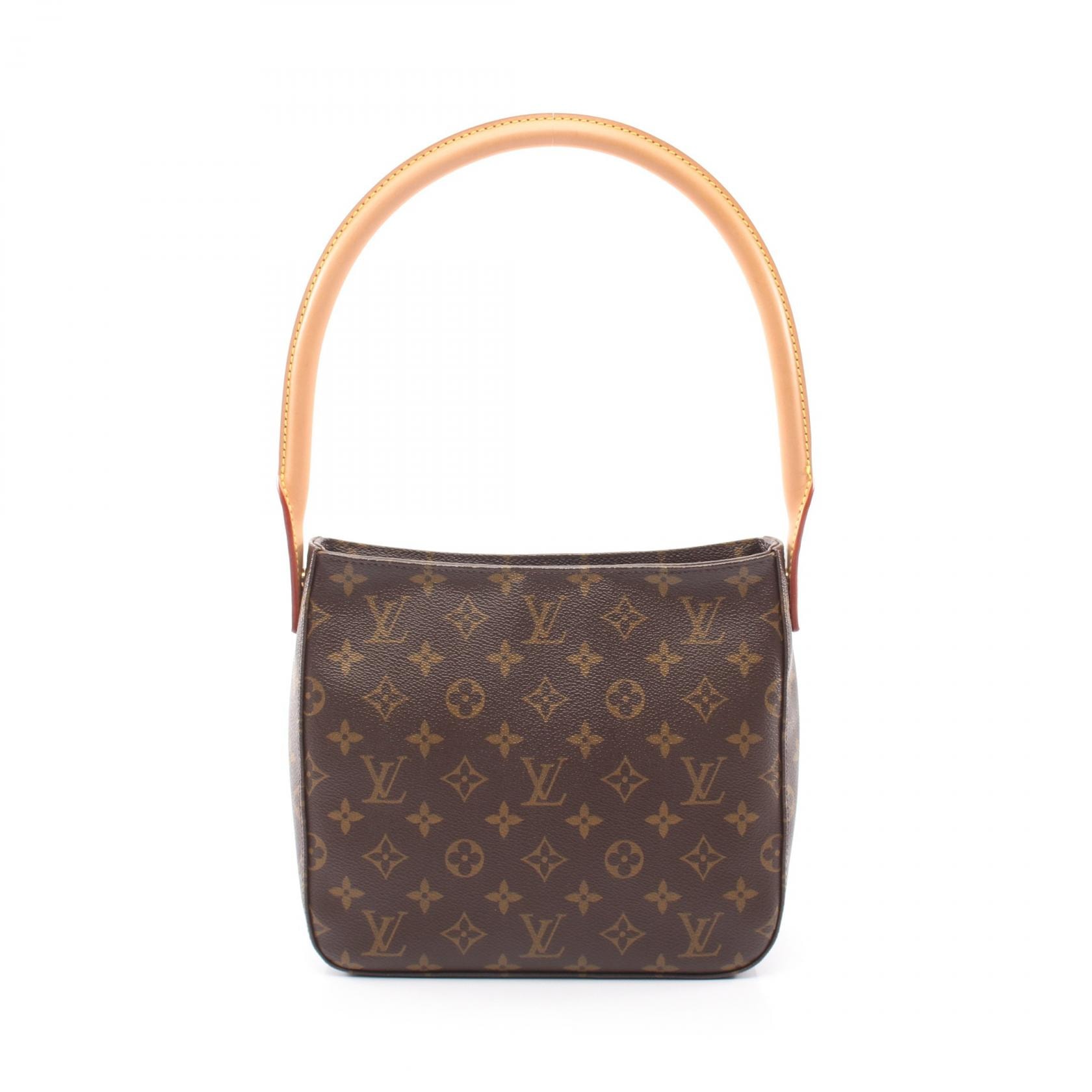 ルイ・ヴィトン LOUIS VUITTON ルーピングMM モノグラム ショルダーバッグ バッグ PVCコーティングキャンバス レザー レディース ブラウン系 M51146 【中古】