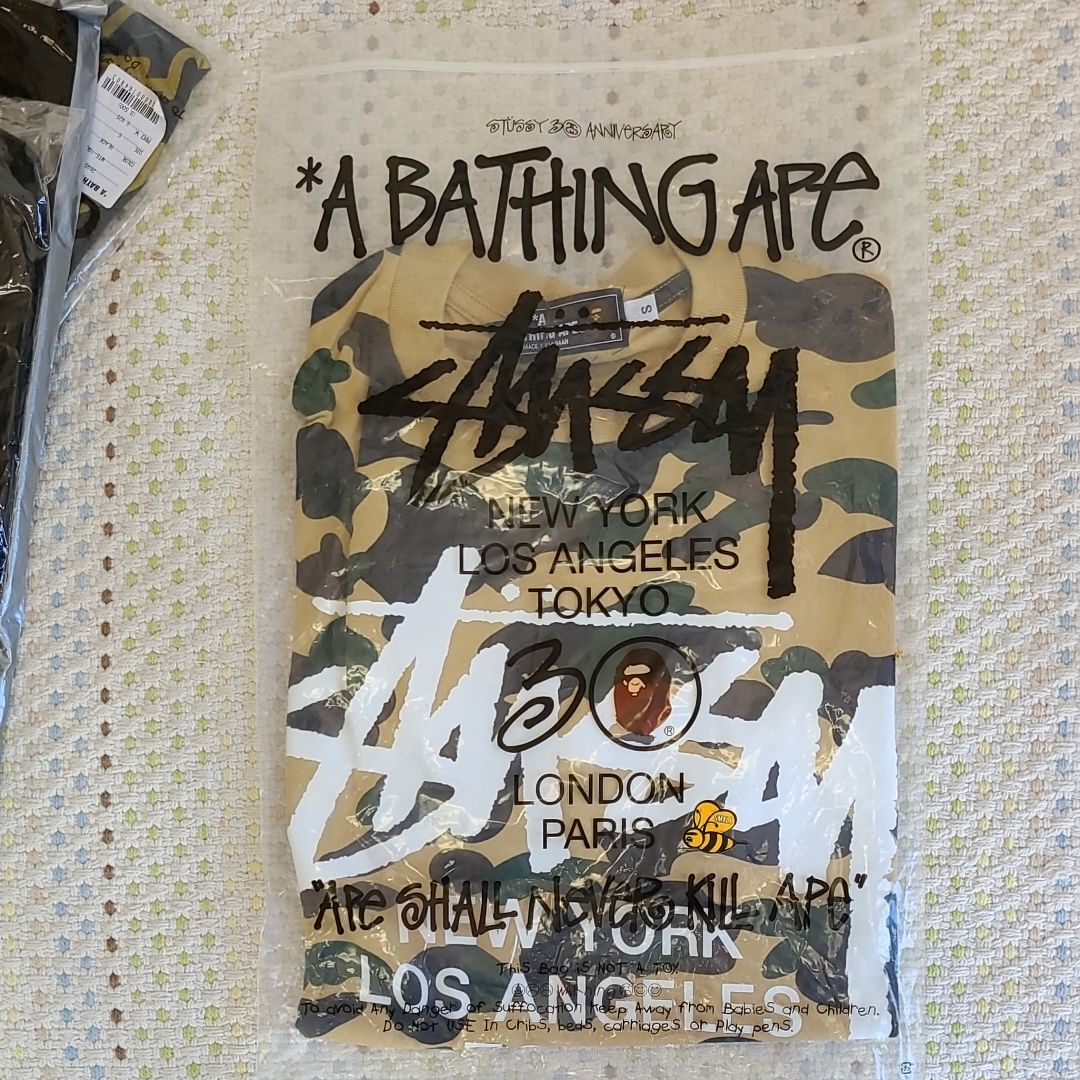 BATHINGAPE ✕Stussy30周年アニバーサリー Tシャツ