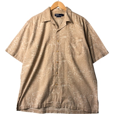 古着 ラルフローレン Ralph Lauren POLO by Ralph Lauren 総柄 ハワイアンアロハシャツ ボックスシャツ メンズL相当/eaa570186