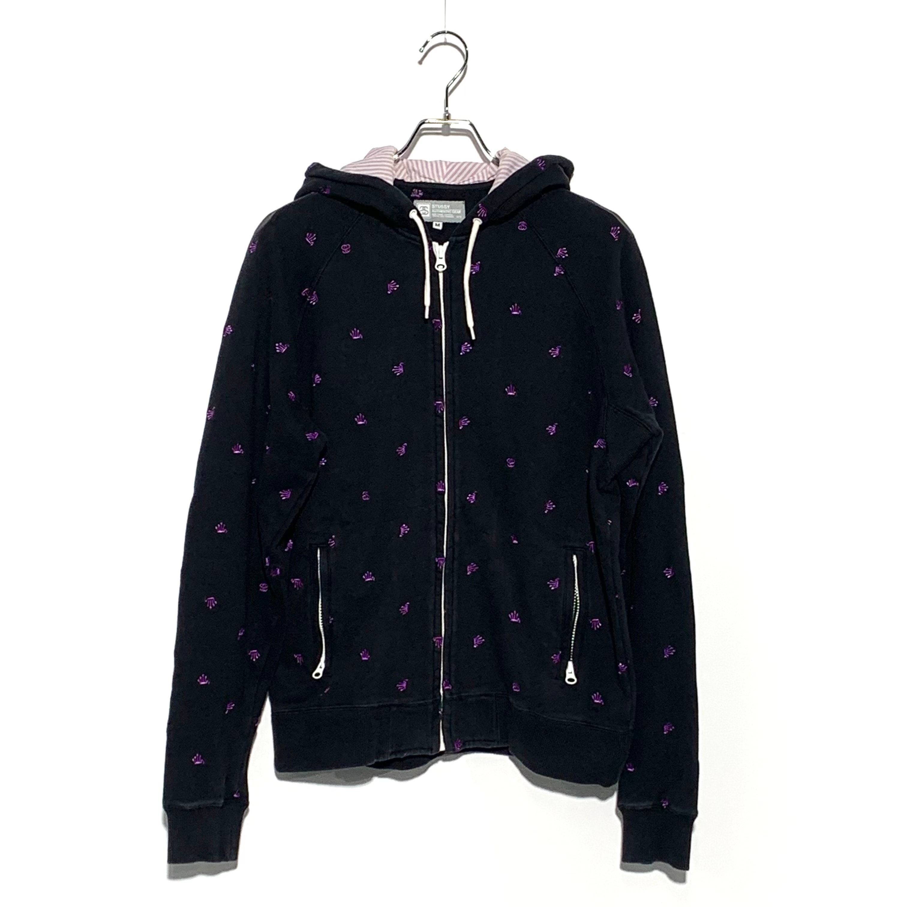 STUSSY CROWN&SS LINK ZIP HOODIE