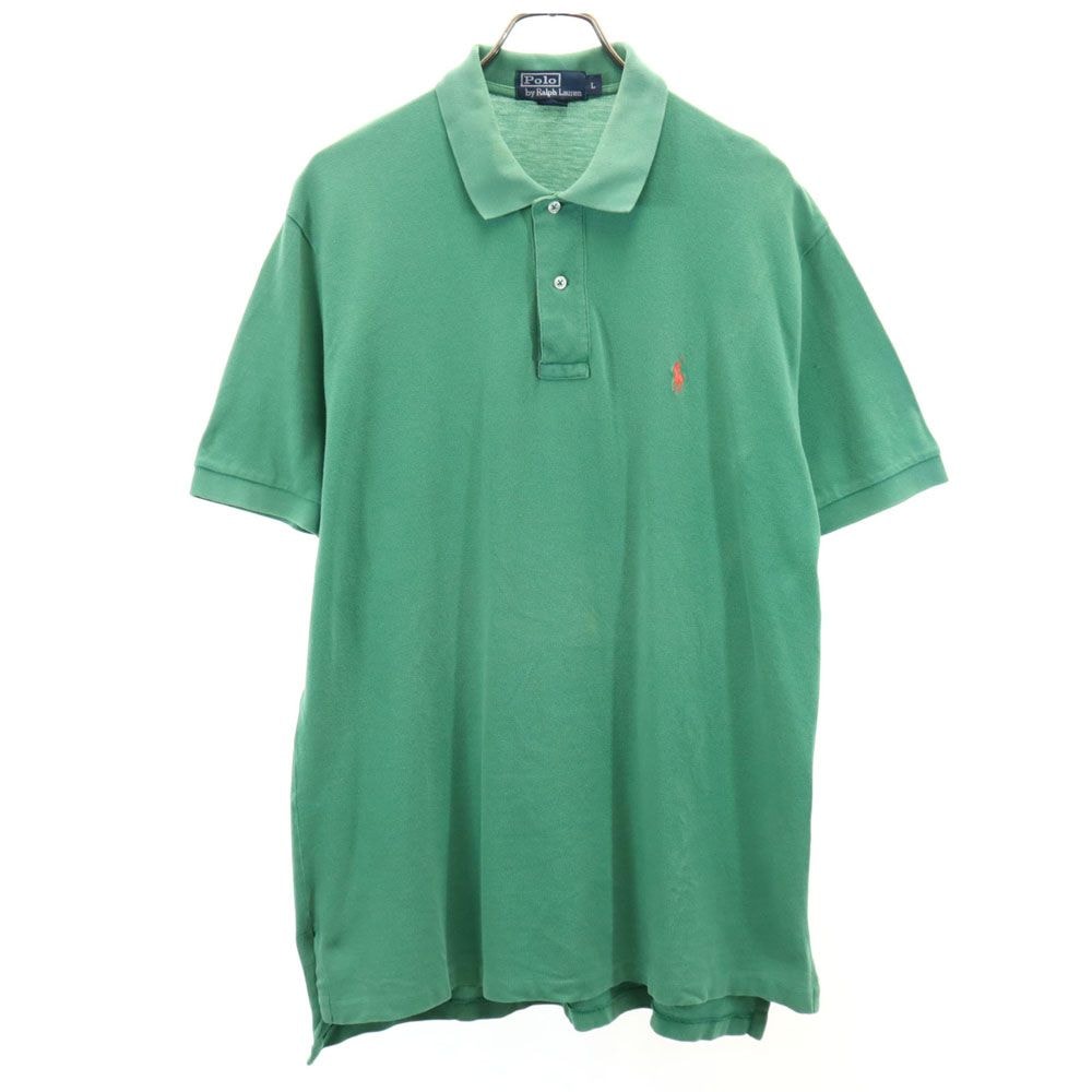 Polo by Ralph Lauren ポロバイラルフローレン 半袖 鹿の子 ポロシャツ L グリーン