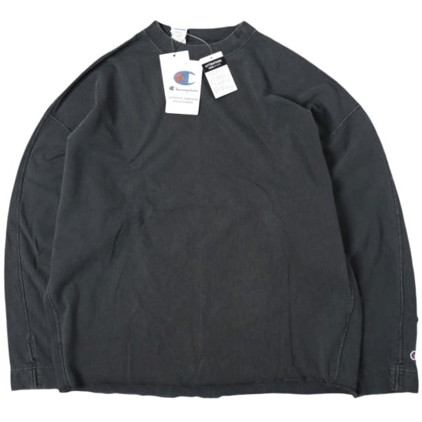 新品 N.HOOLYWOOD x Champion エヌハリウッド ミスターハリウッド チャンピオン 26SS 別注 REVERSIBLE DOLMAN SWEATSHIRT リバーシブルドルマンスウェットシャツ C8-D411 S CHARCOAL