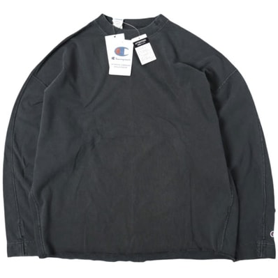 新品 N.HOOLYWOOD x Champion エヌハリウッド ミスターハリウッド チャンピオン 26SS 別注 REVERSIBLE DOLMAN SWEATSHIRT リバーシブルドルマンスウェットシャツ C8-D411 S CHARCOAL